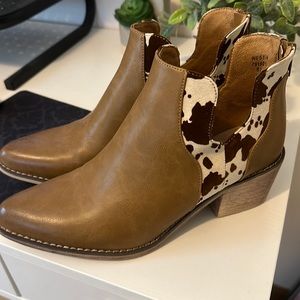 Pierre Dumas May Cow Print Bootie